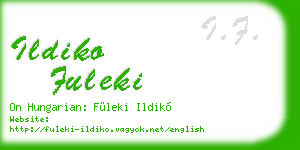 ildiko fuleki business card
